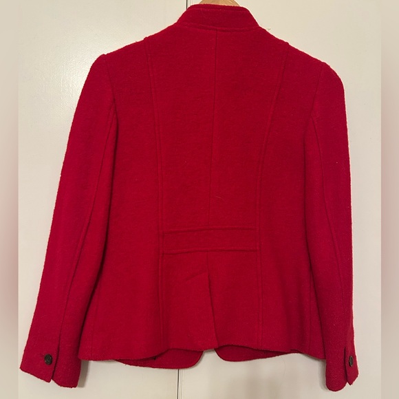 Women’s Talbots petite 2 red wool blend jacket blazer Vintage - Picture 2 of 2
